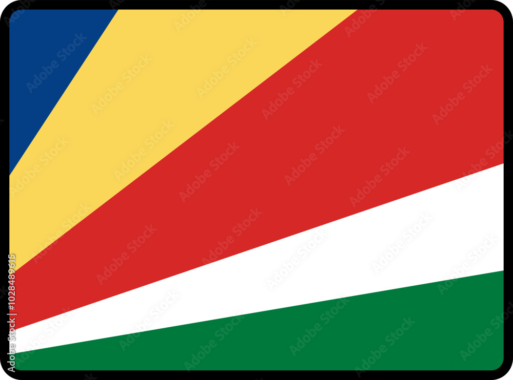 Seychelles Flag Smooth rectangle icon Seychelles Flag Smooth rectangle icon
