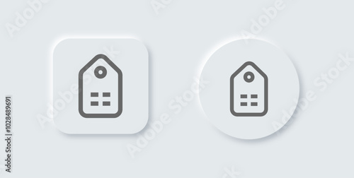 Category line icon in neomorphic design style. Collection signs vector illustration.