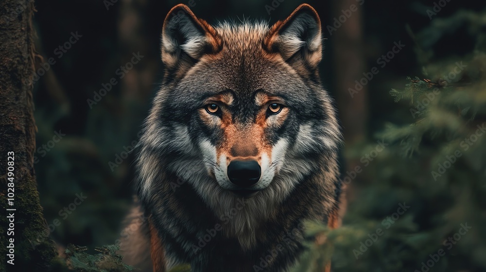 wolf in the woods wolf in the woods