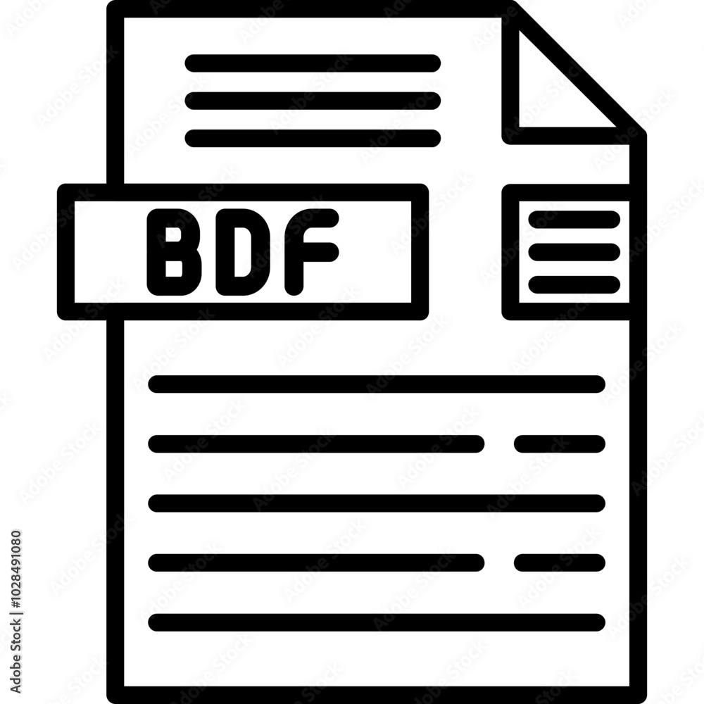 BDF File Format Icon BDF File Format Icon