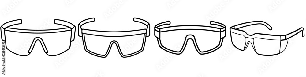 line art vector illustration collection of safety glasses . isolate on a white background. SVG and PNG
line art vector illustration collection of safety glasses . isolate on a white background. SVG and PNG