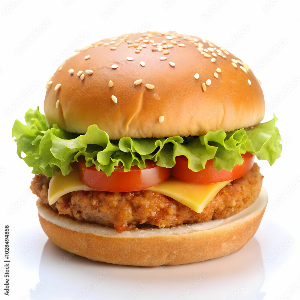 zinger long burger image on white background zinger long burger image on white background