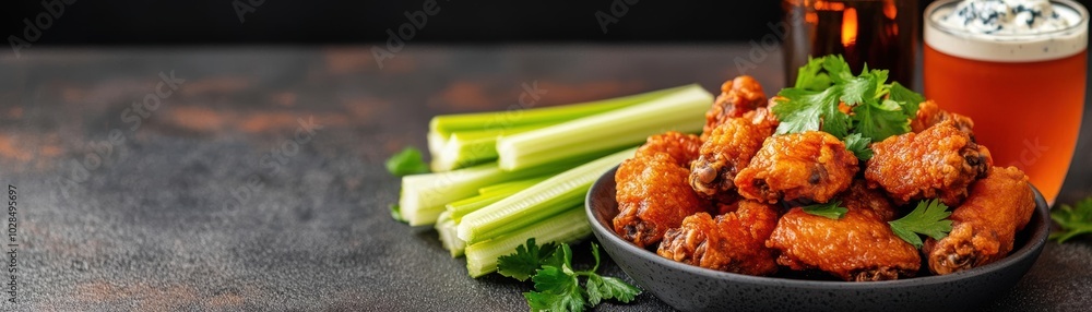 A tantalizing platter of spicy chicken wings A tantalizing platter of spicy chicken wings