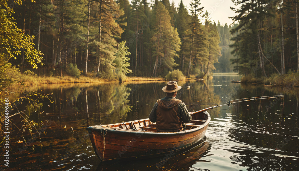 Fototapeta premium Solitude paisible au cœur de la forêt