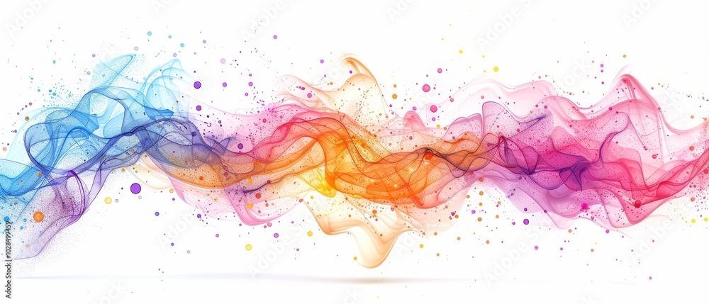 Colorful Abstract Waves of Light and Energy Colorful Abstract Waves of Light and Energy