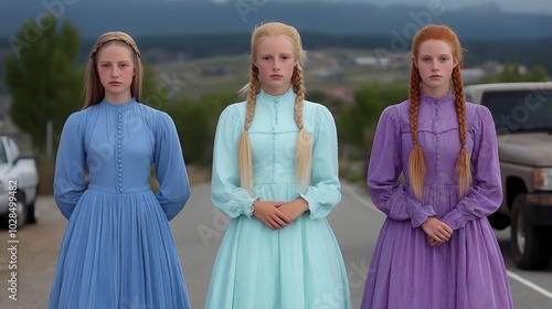 Mormon sister wives, fundamentalist latter day saints women, religion polygamists, modesty prairie dresses.