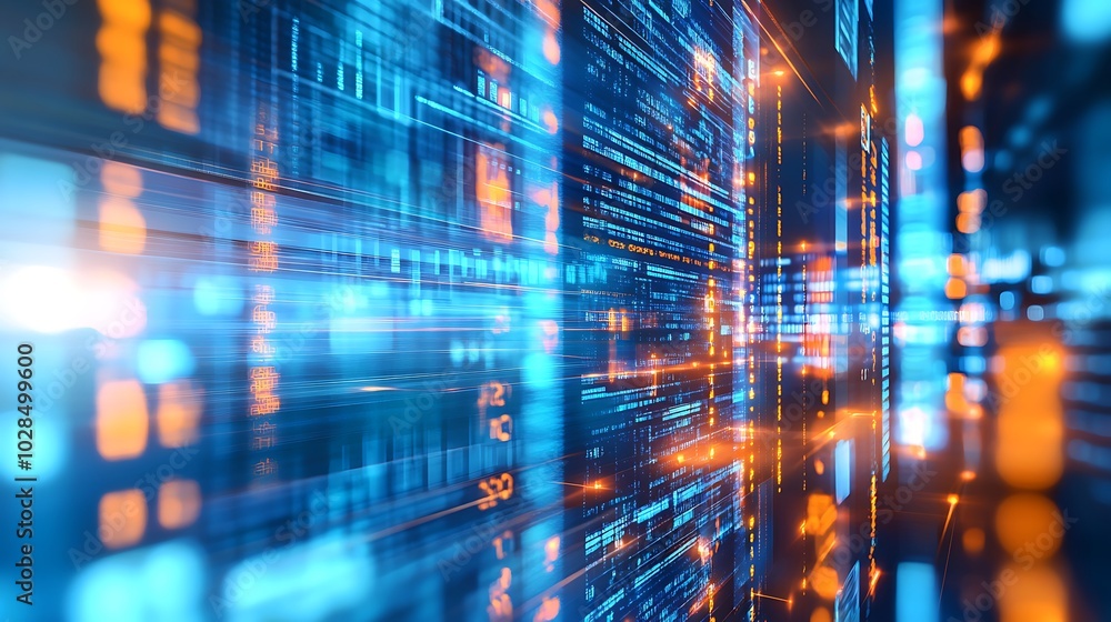 A visually appealing stock photo featuring a digital data screen displaying a detailed data table and a Stereoscopic data chart against a vibrant blue background A visually appealing stock photo featuring a digital data screen displaying a detailed data table and a Stereoscopic data chart against a vibrant blue background