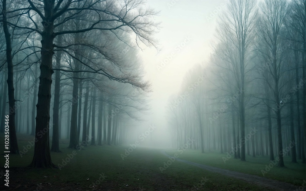 Obraz premium Foggy forest