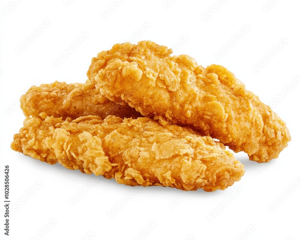 Chicken Finger Delight. Crispy Fried Snack with Golden Coating Chicken Finger Delight. Crispy Fried Snack with Golden Coating