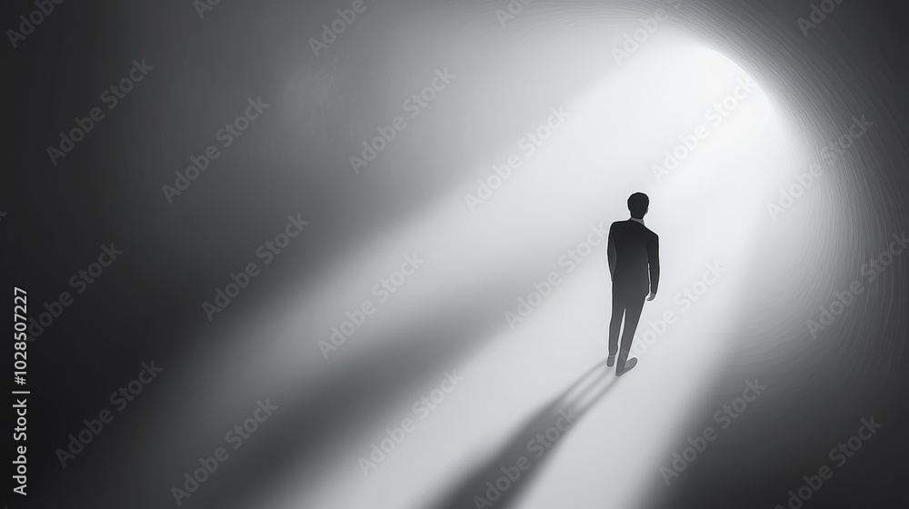 A solitary figure stands in a dimly lit space, enveloped in shadows and light, evoking a sense of mystery and introspection. A solitary figure stands in a dimly lit space, enveloped in shadows and light, evoking a sense of mystery and introspection.
