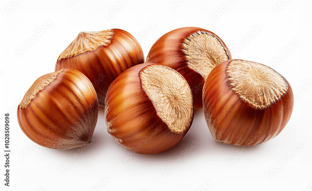 Obraz premium Hazelnuts isolated on white background