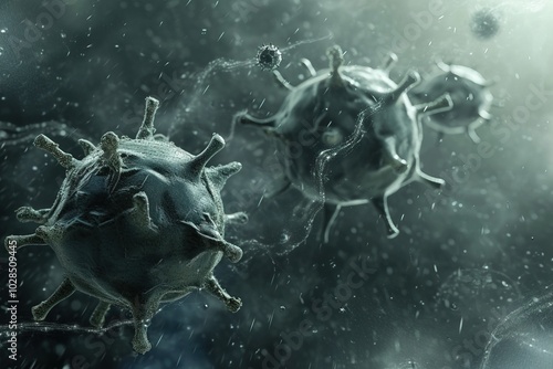 virus 3d render