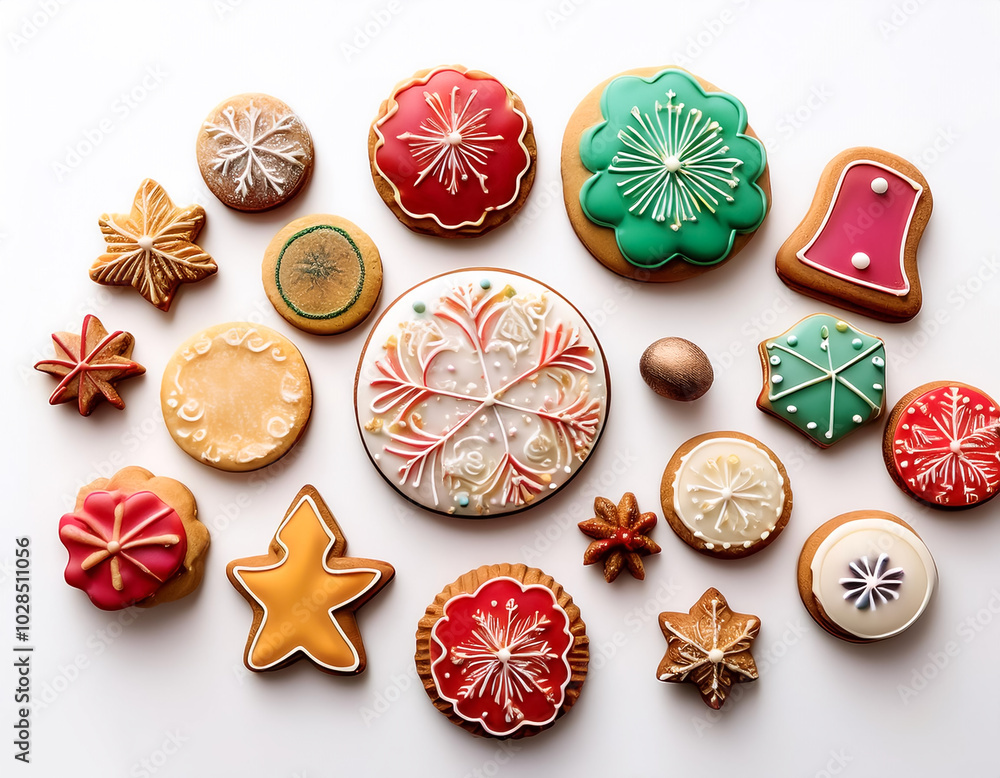 Christmas cookies, isolated on a white background Christmas cookies, isolated on a white background