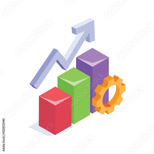 Growth chart representing business performance, improvement, and market analysis