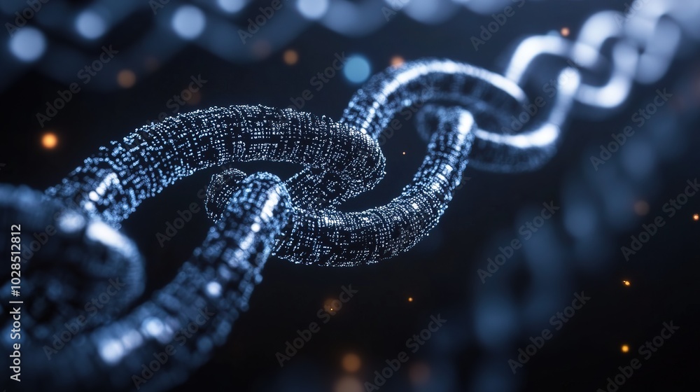 Fototapeta premium Blockchain concept, data storage using DNA sequence