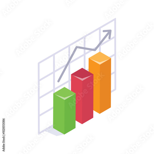 Growth chart representing business performance, improvement, and market analysis