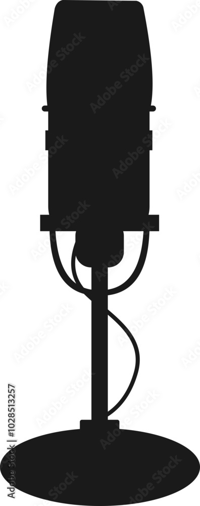 custom made wallpaper toronto digitalPodcast Microphone Silhouette