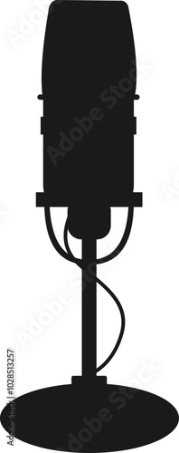 Wallpaper Mural Podcast Microphone Silhouette Torontodigital.ca