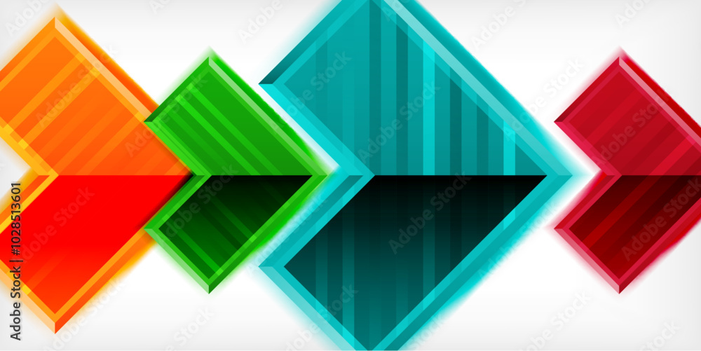 Arrow symbols created with 3d effects and line texture geometric abstract background Arrow symbols created with 3d effects and line texture geometric abstract background