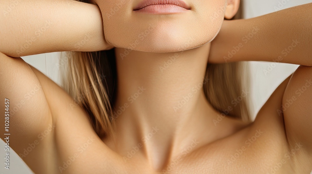 Underarm epilation and laceration removal. She lifts her arms and reveals a young woman with clear, silky skin and immaculate underarms.gorgeous picture Underarm epilation and laceration removal. She lifts her arms and reveals a young woman with clear, silky skin and immaculate underarms.gorgeous picture