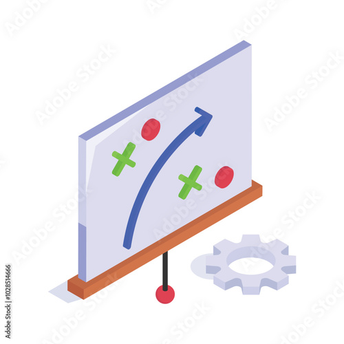 Business execution, business strategy isometric vector in modern style