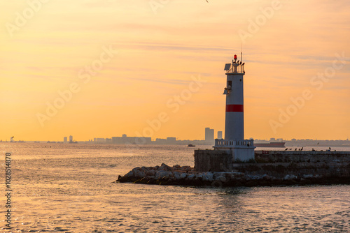 The breakwater and lighthou...