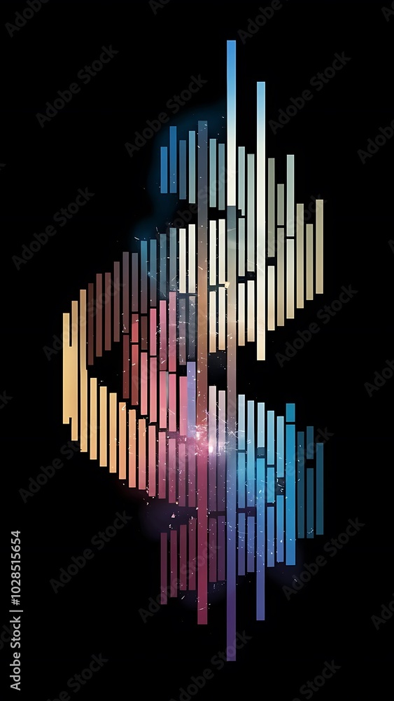 Abstract background with vertical multicolored geometric shapes like space. Vector illustration. Abstract background with vertical multicolored geometric shapes like space. Vector illustration.