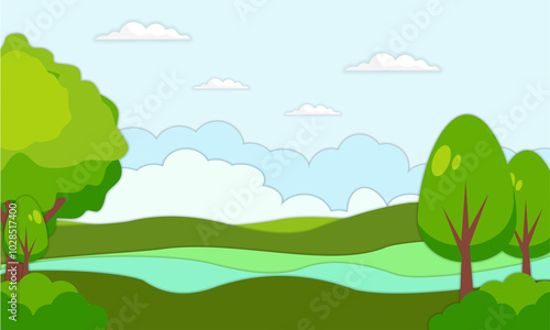 Season Landscape Papercut