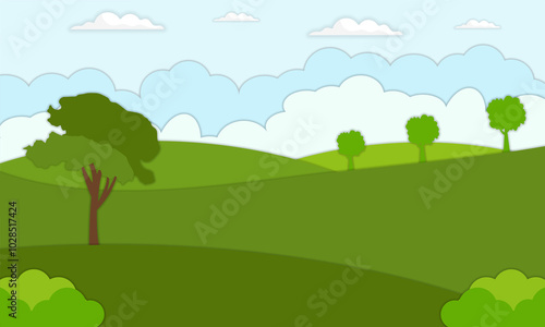 Season Landscape Papercut