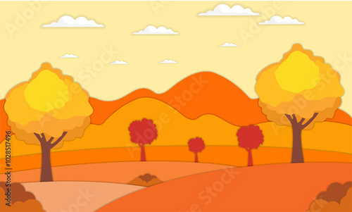 Season Landscape Papercut