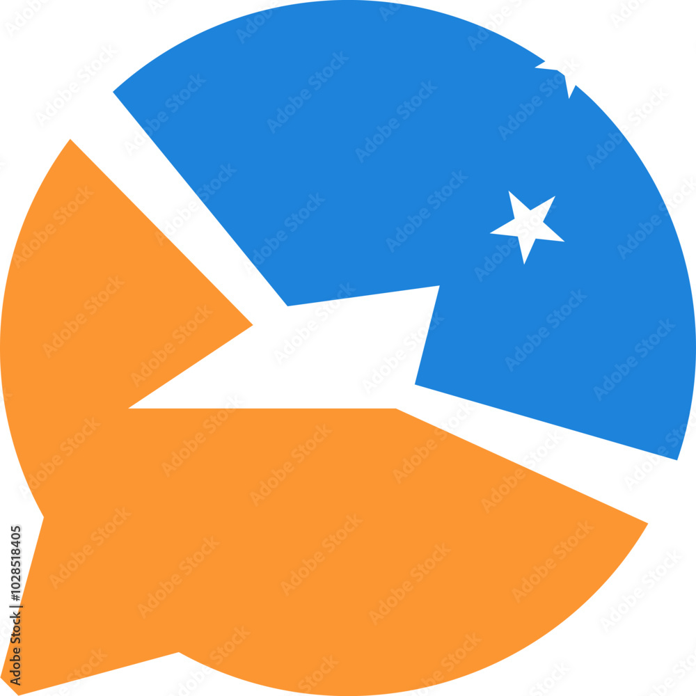 Chat Icon on Argentine Antarctica Flag Chat Icon on Argentine Antarctica Flag