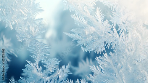 Close up of abstract frost pattern. detailed abstract winter background texture 