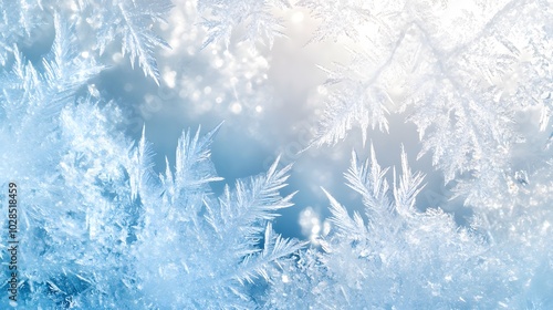Close up of abstract frost pattern. detailed abstract winter background texture 