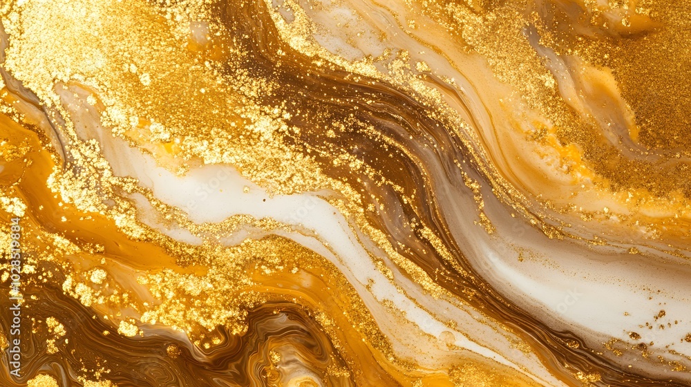 Obraz premium gold marble texture with subtle veins and a polished surface background,generative ai