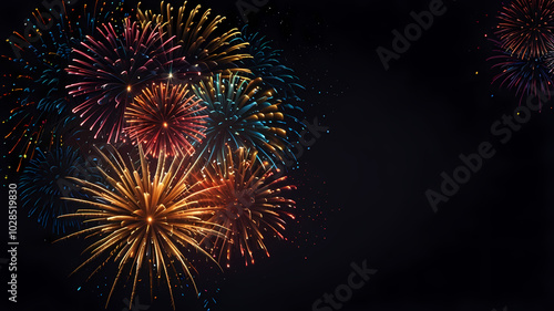 firework on dark background