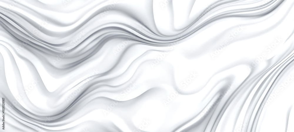 Obraz premium Abstract gray liquid line wave shape on white backdrop noise texture effect banner