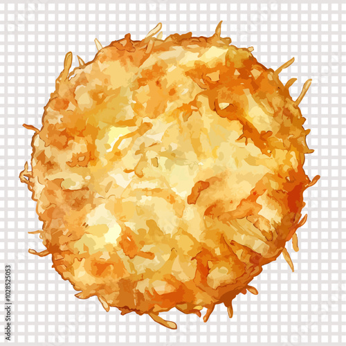 a fried potato on a white background