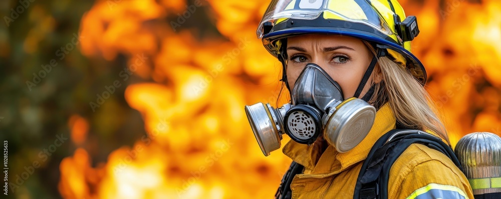 Dramatic Anime-Style Firefighter Portrait Dramatic Anime-Style Firefighter Portrait