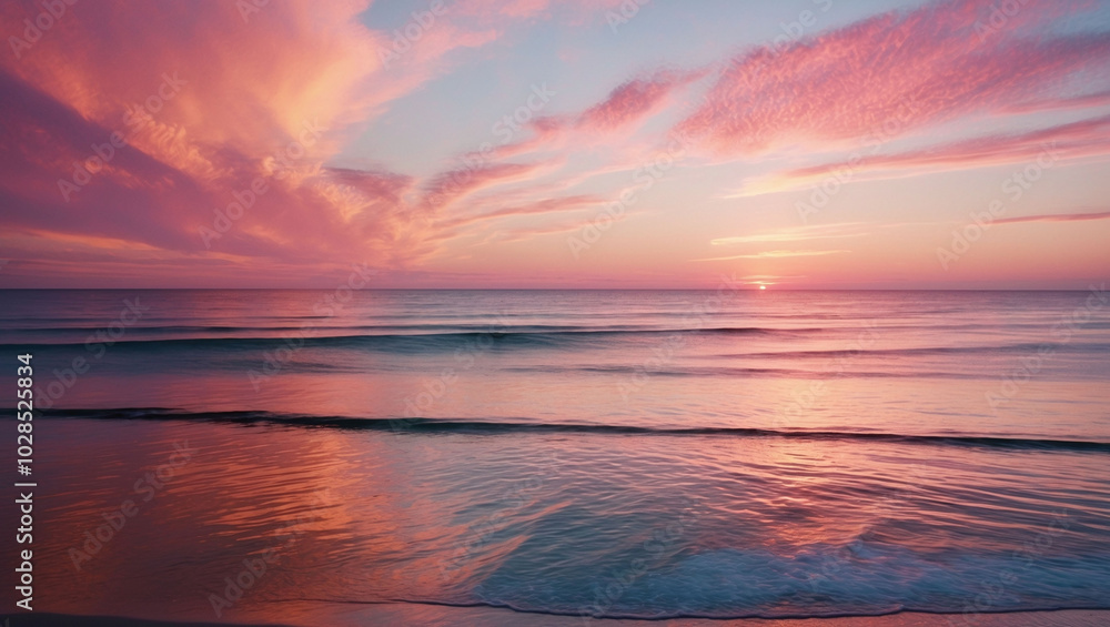 A sunset over a calm ocean, representing emotional healing and peace A sunset over a calm ocean, representing emotional healing and peace