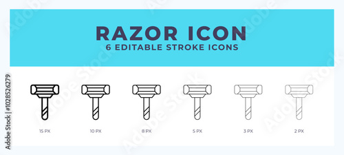 Razor vector icon for web and app. Editable stroke vector illustration