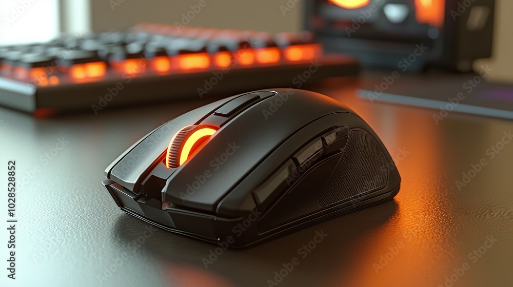 Cyberpunk Mouse on RGB Desk Cyberpunk Mouse on RGB Desk