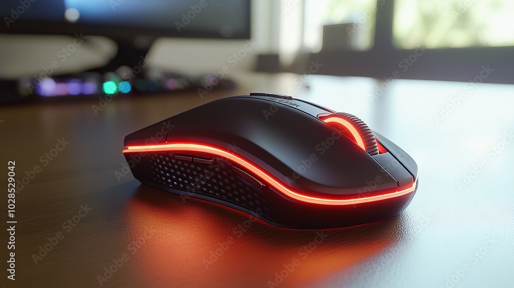 Cyberpunk Mouse on RGB Desk Cyberpunk Mouse on RGB Desk