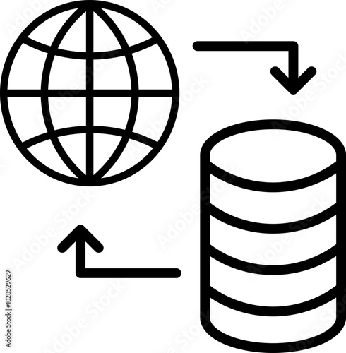 Web Hosting Icon Outline