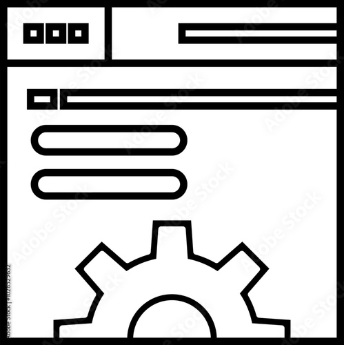 Web Hosting Icon Outline