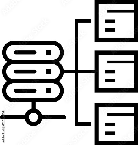 Web Hosting Icon Outline