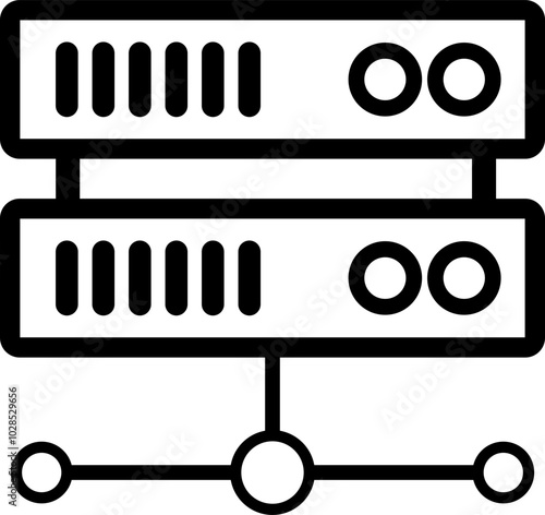 Web Hosting Icon Outline