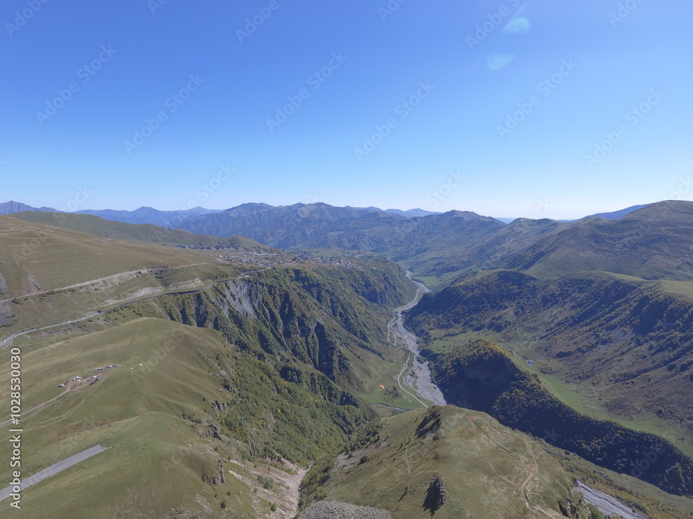 Georgian mountains. photo with drone. Georgian mountains. photo with drone.