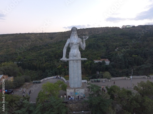 Mother of Georgia. Photo made with drone. photo