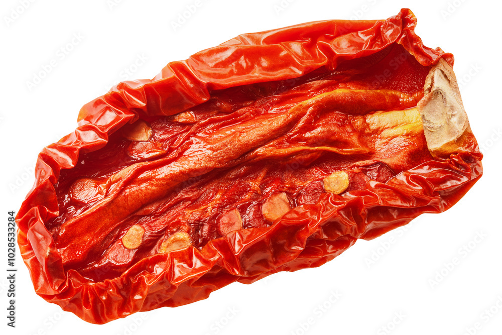 Obraz premium dried Tomato isolated on white background, full depth of field