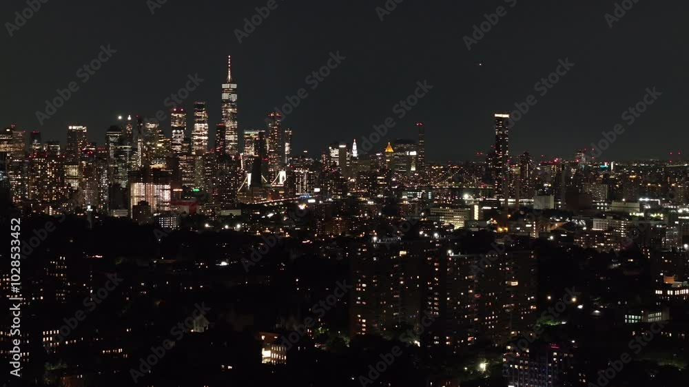 custom made wallpaper toronto digitalAerial view of Brooklyn and the New York City skyline at night